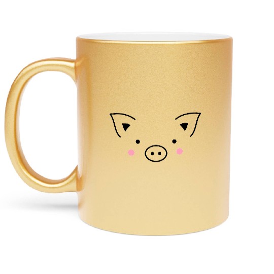 pig sow piglet piglet boar I gift idea Metallic Mugs