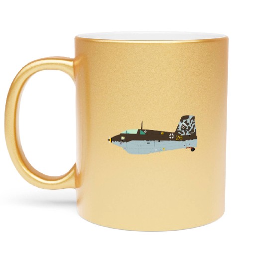 Messerschmitt ME 162 Aircraft Kraftei WW2 Gift Metallic Mugs