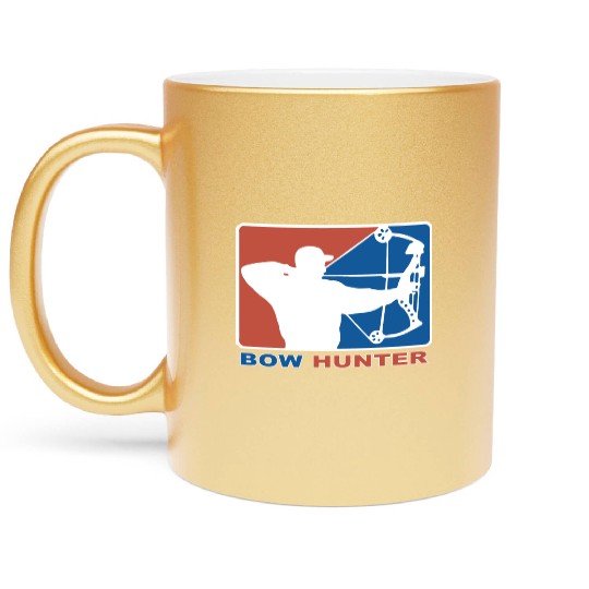 Bow Hunter Major League Bows and Arrow Hunting Metallic Mugs