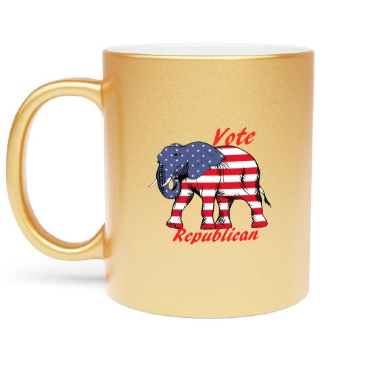 Vote Republican Metallic Mugs