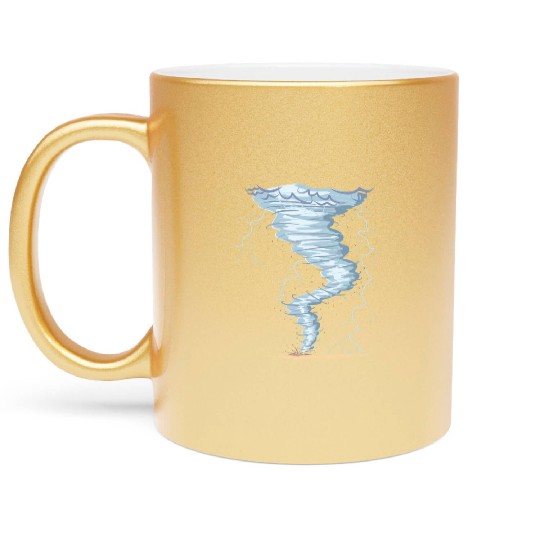 Weather Tornado whirlwind Storm Hunter cool design Metallic Mugs