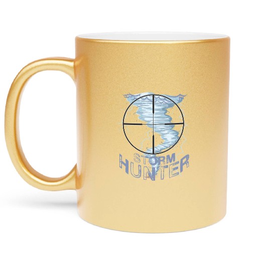 Weather Tornado whirlwind Storm Hunter cool design Metallic Mugs