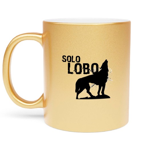 Solo Lobo - Lone wolf spanish Metallic Mugs