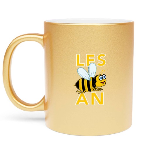 Funny Lesbian (Les Bee An) Honeybee Metallic Mugs