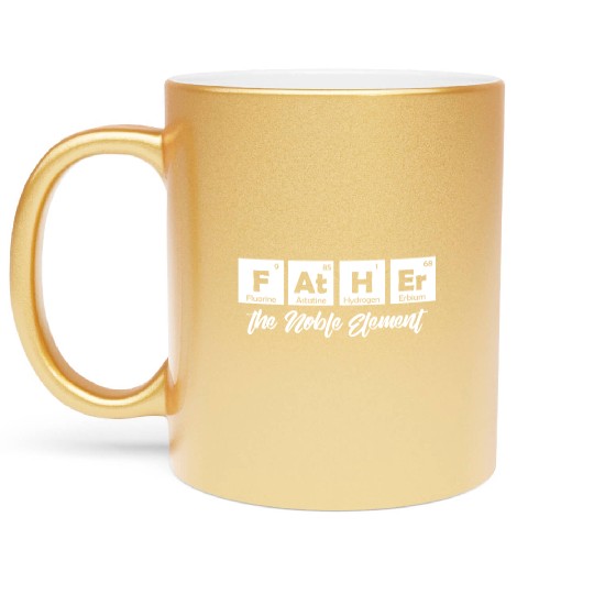 Periodic Table Science Father Metallic Mugs