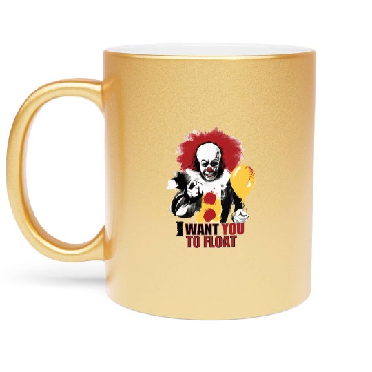 Creepy Pennywise LIGHT Version Art Character Metallic Mugs
