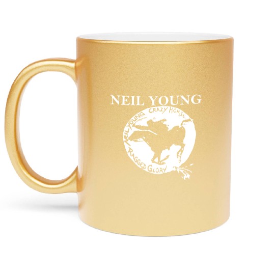 Neil Young Crazy Horse Unisex Retro Rock Horse Metallic Mugs
