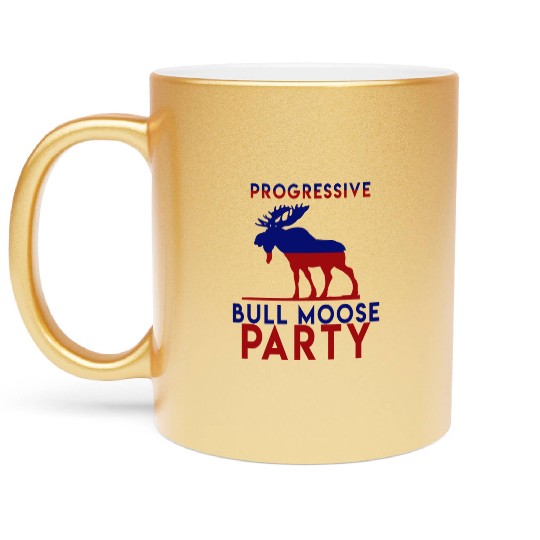 Bull Moose Party Progressive Teddy Roosevelt Metallic Mugs