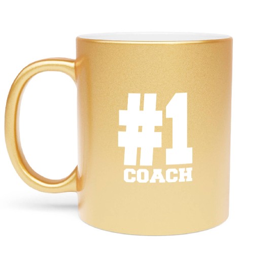 Number 1 Coach Metallic Mugs | Stylish For Coachs