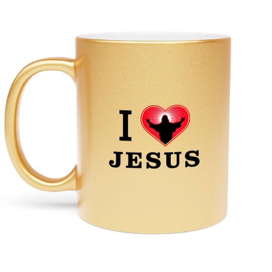 I Love Jesus Metallic Mugs
