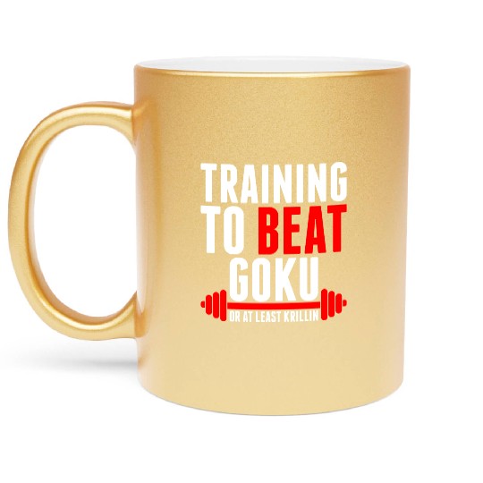 Training To Beat Goku Metallic Mugs