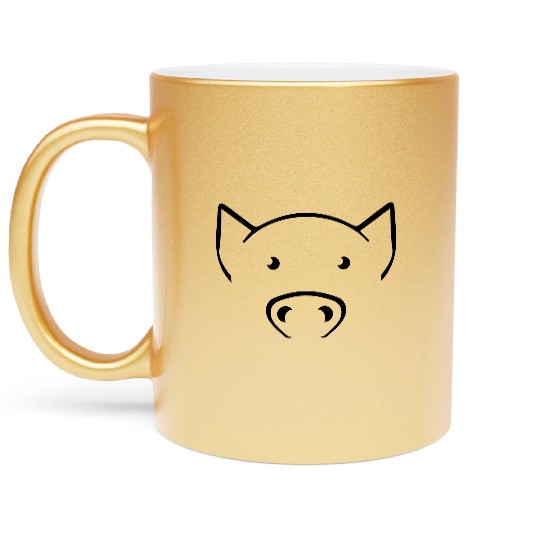 Pig Piglet Metallic Mugs
