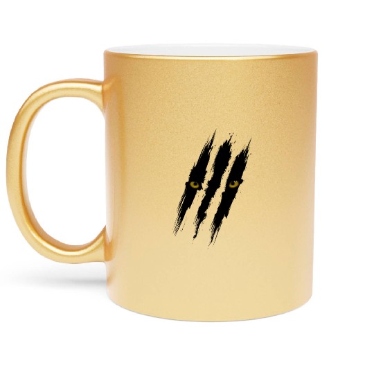 Black Panther Scratch Metallic Mugs
