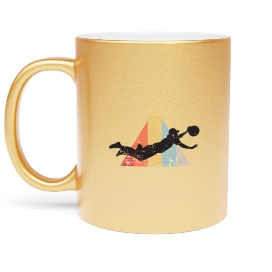 Ultimate Frisbee Layout Metallic Mugs