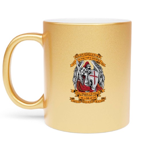 Knight templar I am a child of God Metallic Mugs Halloween