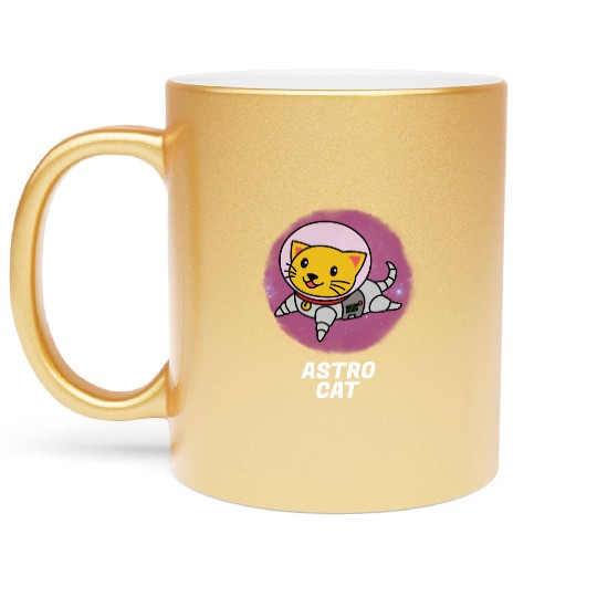 Astro Cat Metallic Mugs