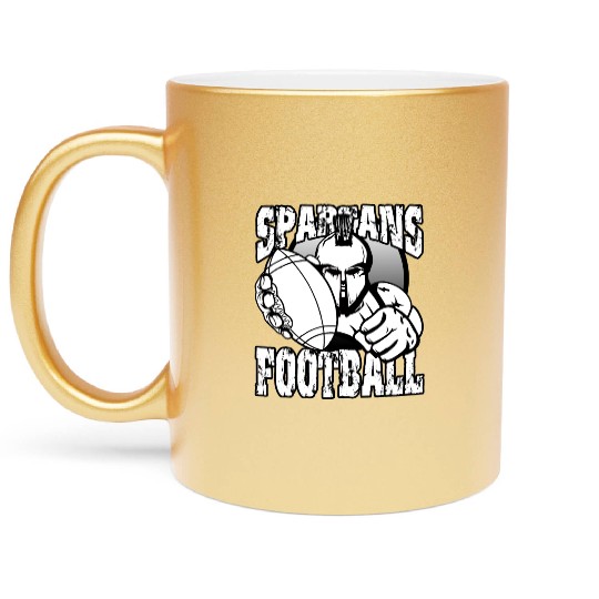 Spartans Football Homecoming Sports School Pride Metallic Mugs