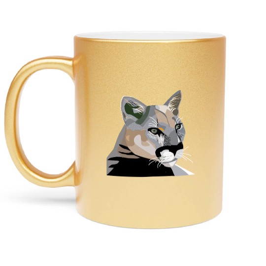 Cougar,Puma,Mountain Lion Metallic Mugs