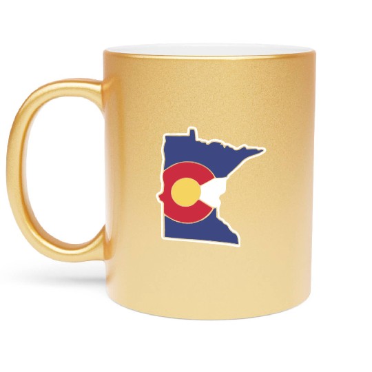 Colorado Flag Minnesota State minnesota grandpa Metallic Mugs