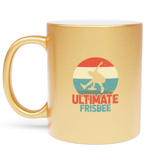 Ultimate Frisbee Retro Metallic Mugs