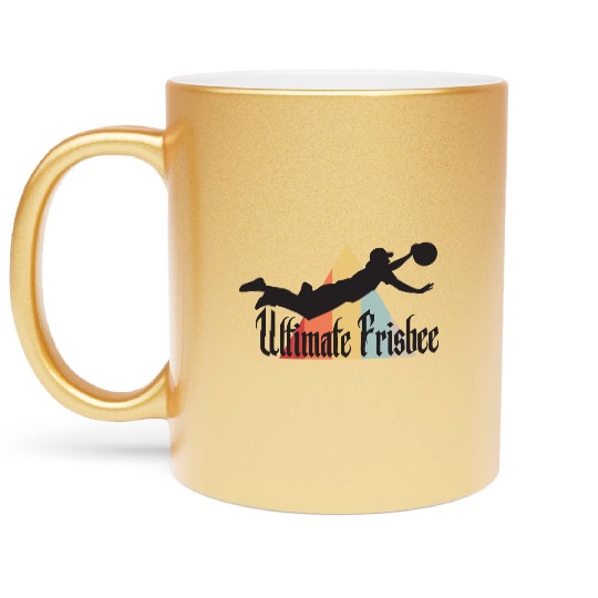 Ultimate Frisbee Layout Metallic Mugs