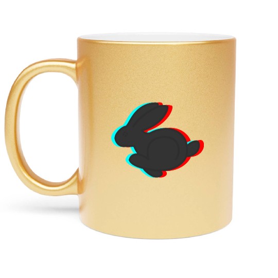3D Rabbit Metallic Mugs