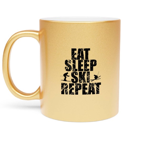 Ski Ski club Ski holidays Skiing Skier Metallic Mugs