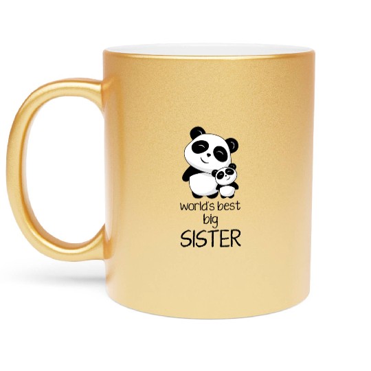 worlds best big sister Metallic Mugs