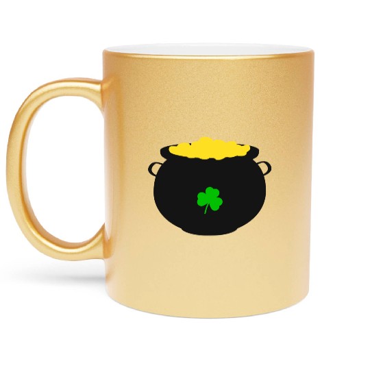 Pot of Gold St Patricks Day Metallic Mugs