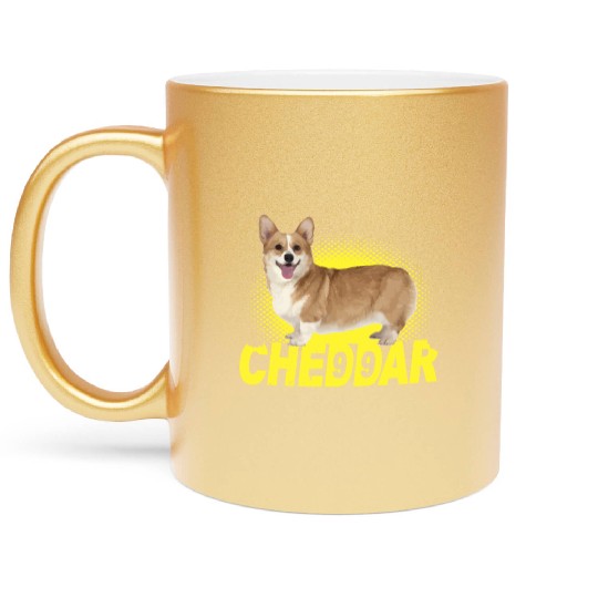 Cheddar Corgi Dog Brooklyn Nine Nine B99 Metallic Mugs