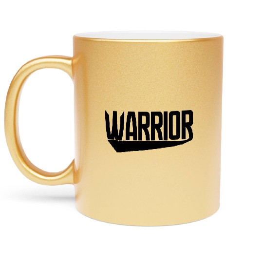 warrior fight box mma sticker patch gladiator kick Metallic Mugs