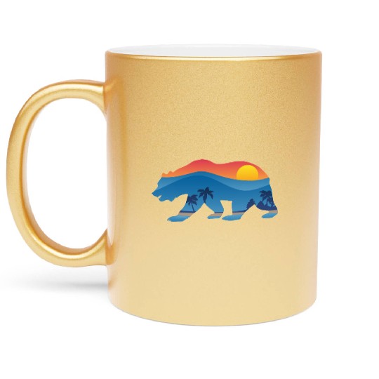 California Bear Metallic Mugs