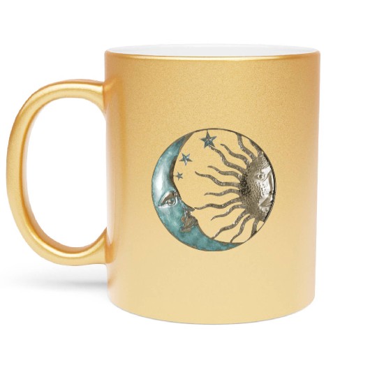 Moon and sun Metallic Mugs