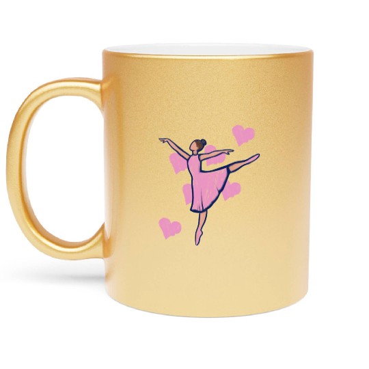 Ballet Dancer Metallic Mugs