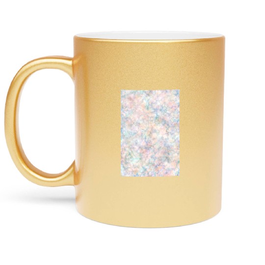 Multicolor Pastel Rainbow Marble Pattern Metallic Mugs