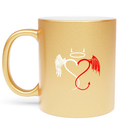 Angel vs Devil Nurse and Doctor Gift Metallic Mugs