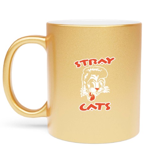 STRAY CATS Rockabilly Cool Cat Tattoo Metallic Mugs