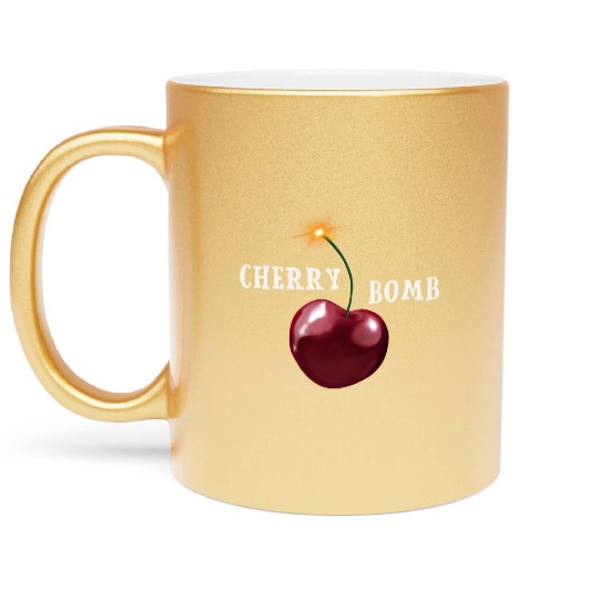 Cherry bomb big Metallic Mugs