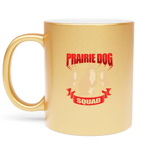Prairie Dog Groundhog Squirrel Xerini Rodent Metallic Mugs
