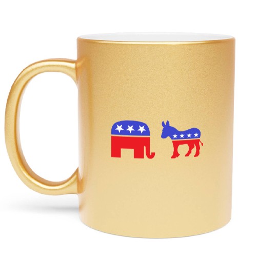 Democrat Republican Metallic Mugs