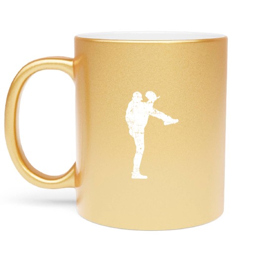 Baseball Pitcher Metallic Mugs