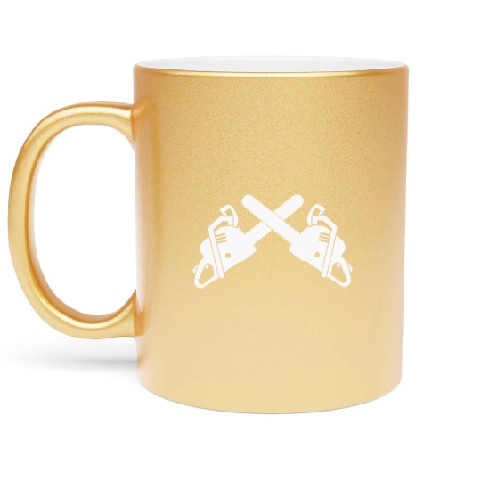 Chainsaw Lumberjack Metallic Mugs