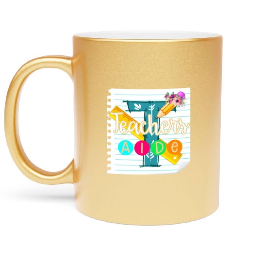 Teacher's Aide Metallic Mugs Teacher Assistant Gift