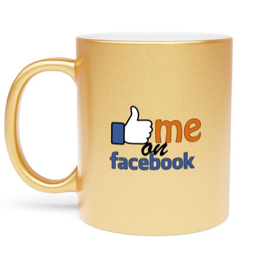 like me on facebook Metallic Mugs