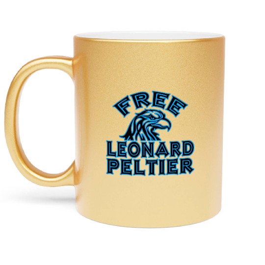 FREE LEONARD PELTIER eagle natives YStone Metallic Mugs