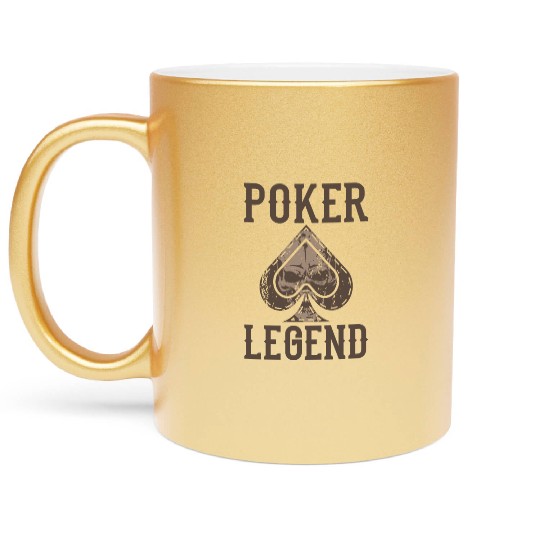 Poker Legend Poker Gifts For Poker Players Metallic Mugs