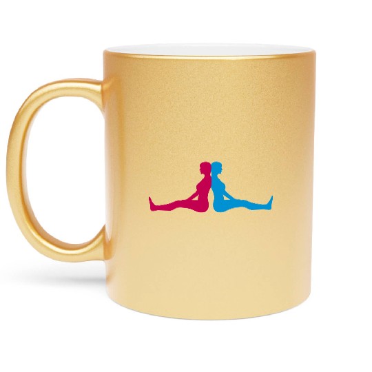 2 naked girlfriends Metallic Mugs