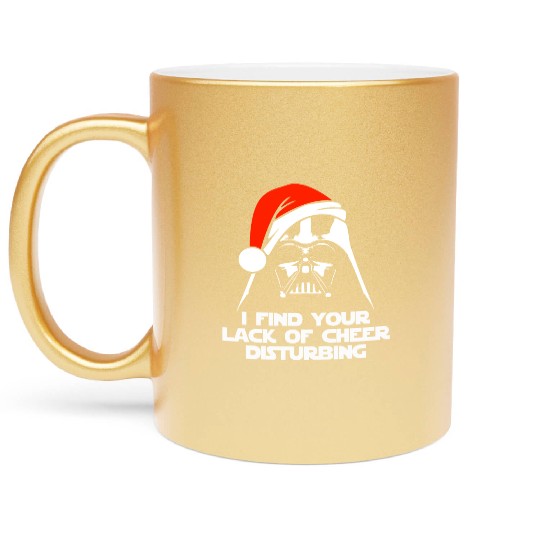 Darth Vader Santa Claus Christmas Sweater Design Metallic Mugs