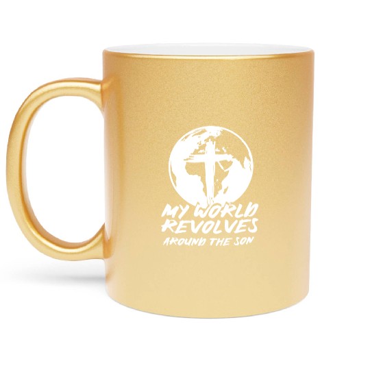 Jesu Christu Catholic Protestant Saying Church Metallic Mugs