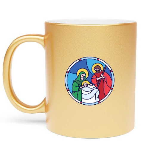 Josef Maria Jesus Jesus birth Bethlehem Christmas Metallic Mugs